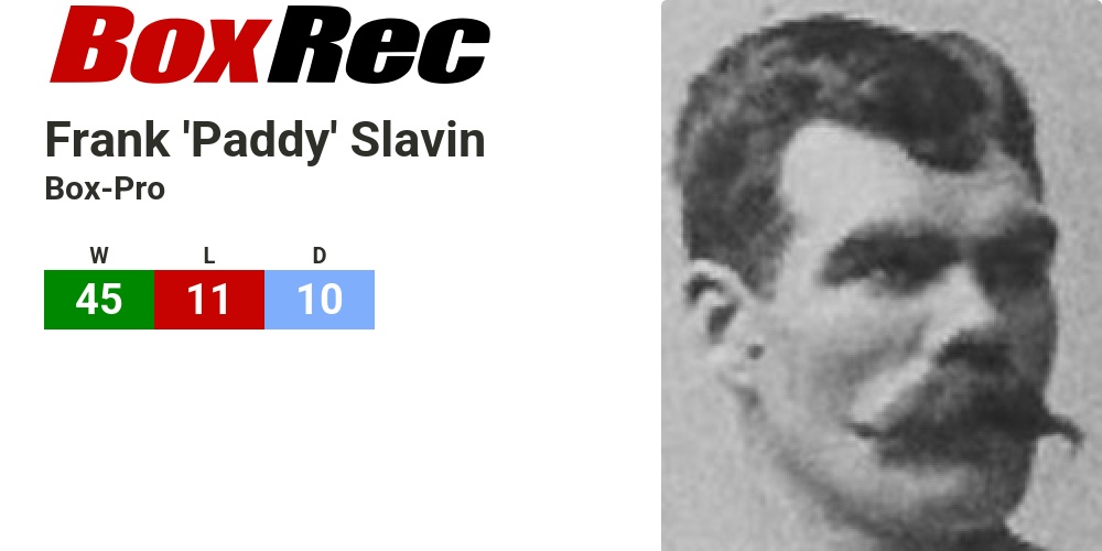 BoxRec: Frank 'Paddy' Slavin