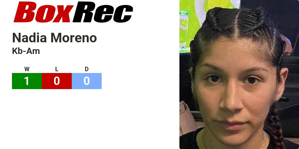 Boxing Nadia BoxRec: Nadia Moreno