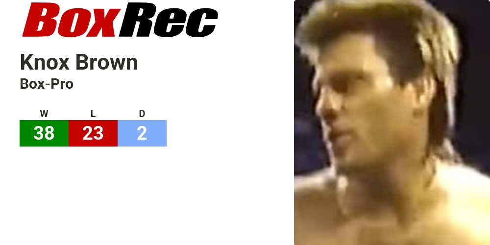 BoxRec: Knox Brown