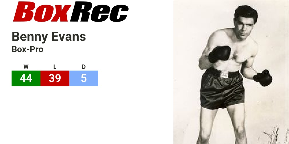 BoxRec: Benny Evans