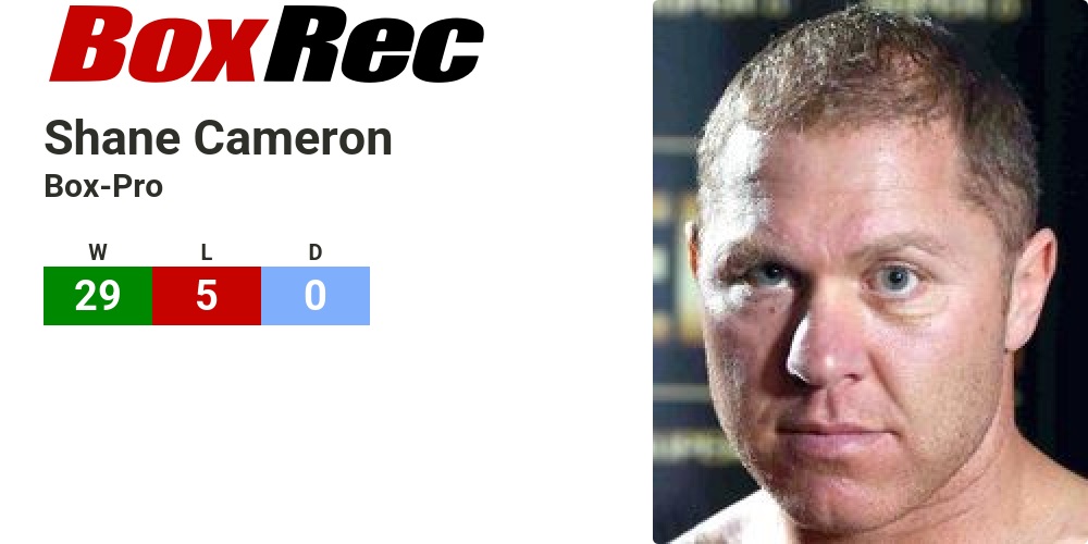 Shane Cameron Rben BoxRec: Shane Cameron