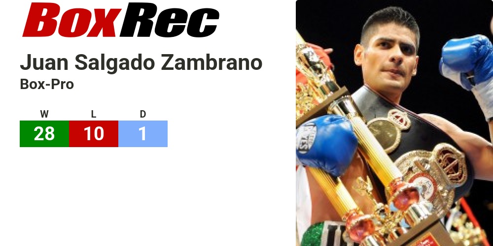 BoxRec: Juan Salgado Zambrano