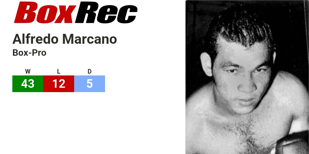 BoxRec: Alfredo Marcano
