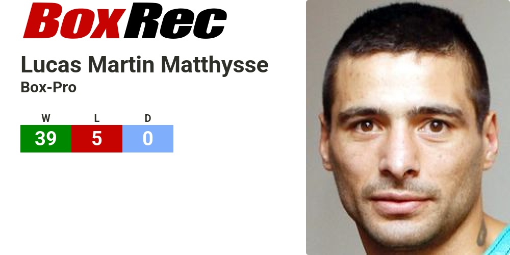BoxRec: Lucas Martin Matthysse