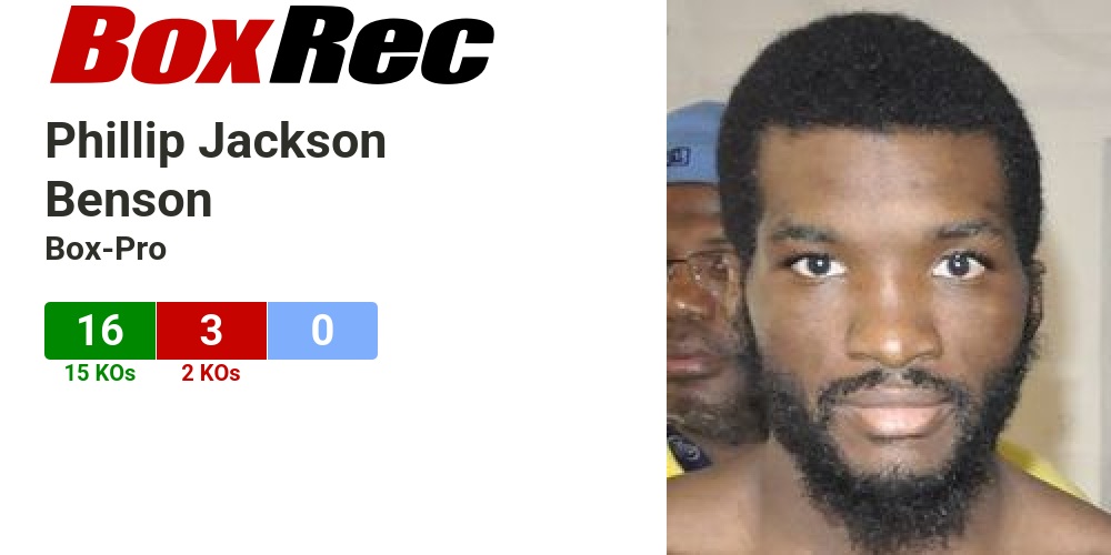 BoxRec Phillip Jackson Benson