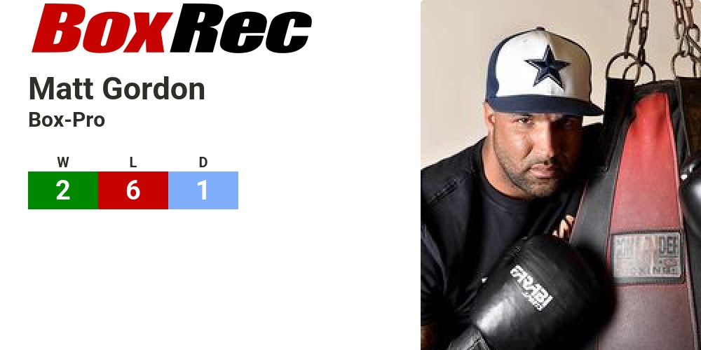 Boxing Gordon BoxRec: Matt Gordon