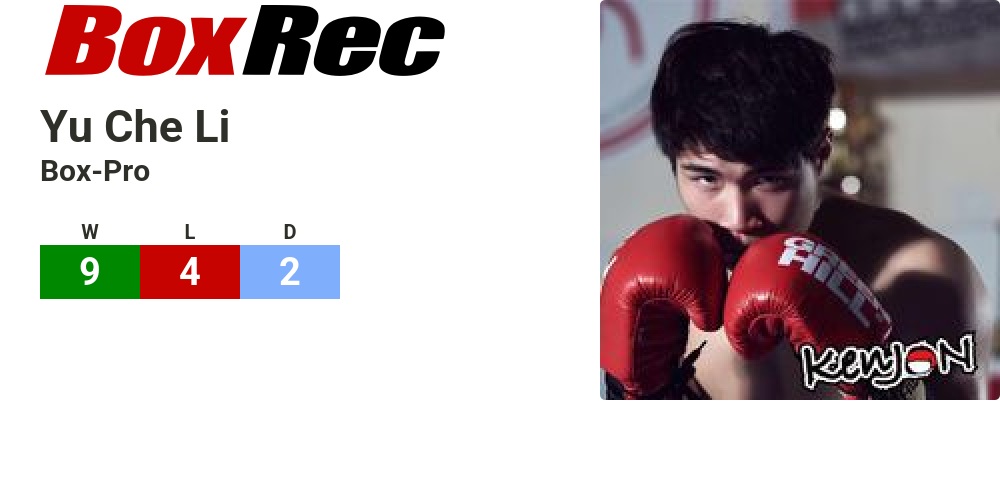 BoxRec: Yu Che Li