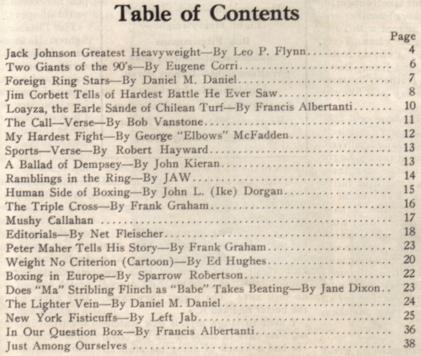 Table of Contents