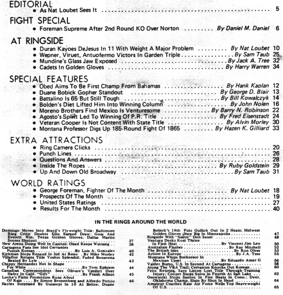 Table of Contents