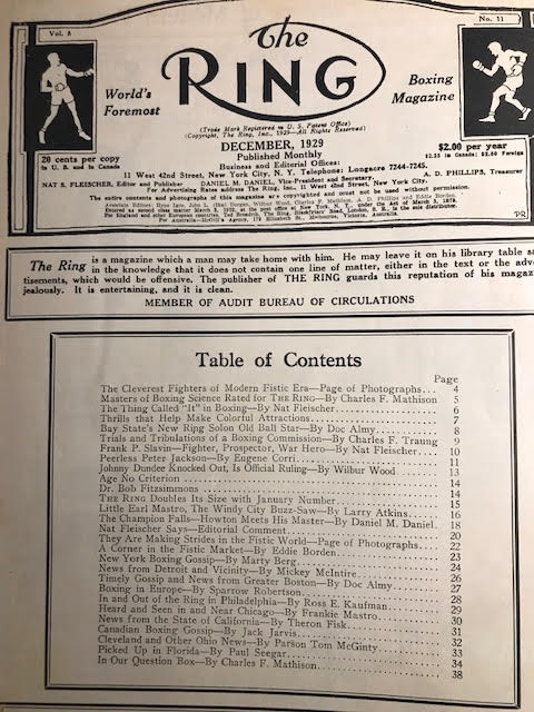 Table of Contents