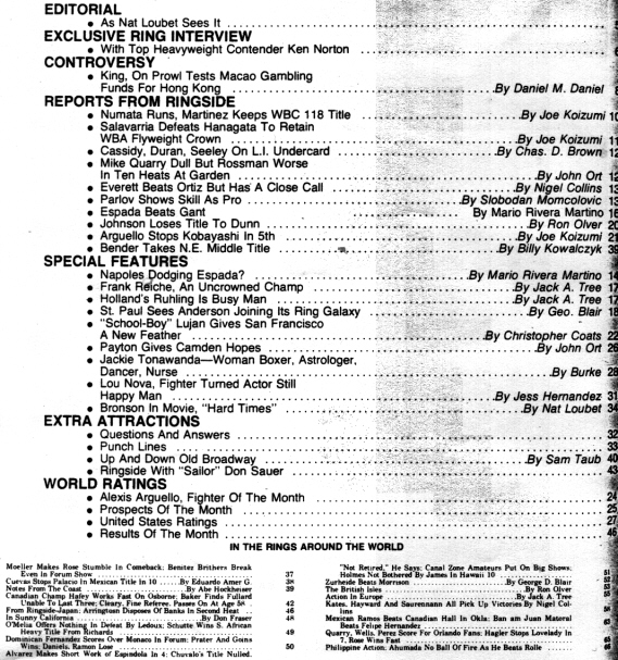Table of Contents