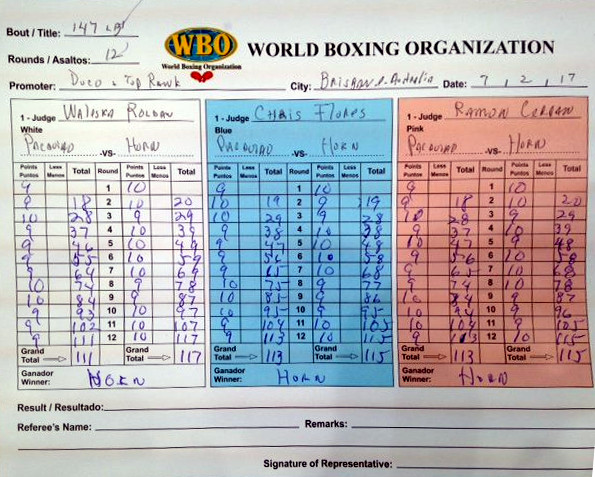 Jeff Horn vs. Manny Pacquiao - BoxRec