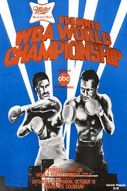 1982-10-16 - Eusebio Pedroza vs. Bernard Taylor (poster).jpg