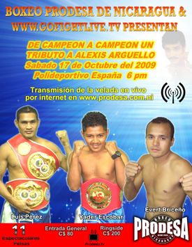 2009-10-17 - Yader Escobar vs. Marlon Chavarria (Poster).jpg