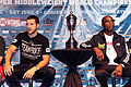 Carl Froch and Glen Johnson with Super Six trophy.jpg