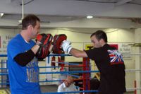 File:Danny Dyer Kevin Mitchell pads.JPG