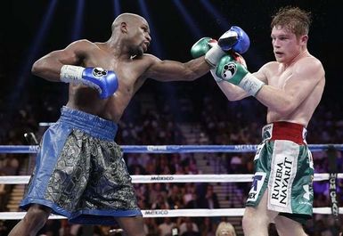 Mayweather throws a jab at Alvarez