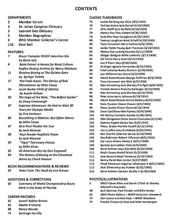 IBRO Journal Issue No. 106 - BoxRec