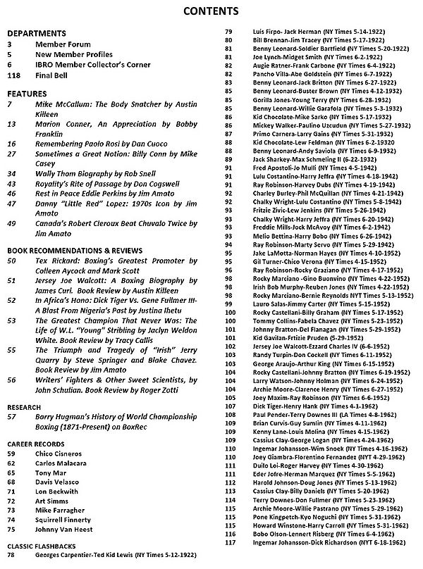 IBRO Journal Issue No. 114 - BoxRec
