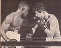 Jimmy Carter vs Art Aragon, Worlds lightweight title fight, 1951.jpg