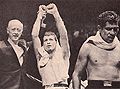 Jimmy Lennon, Ernie 'Indian Red' Lopez and Raul Soriano, Olympic Auditorium..jpg
