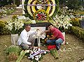 Juan Laporte and Grant Elvis Phillips at Salvador Sanchez tomb.jpg