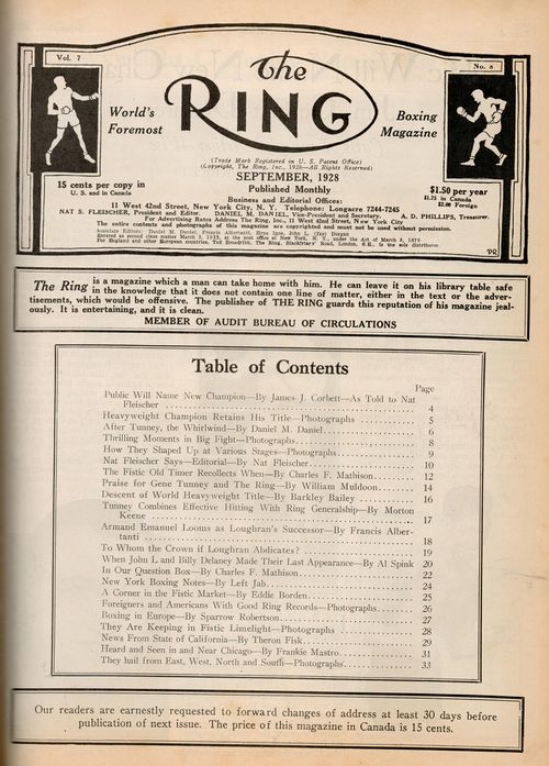 Table of Contents