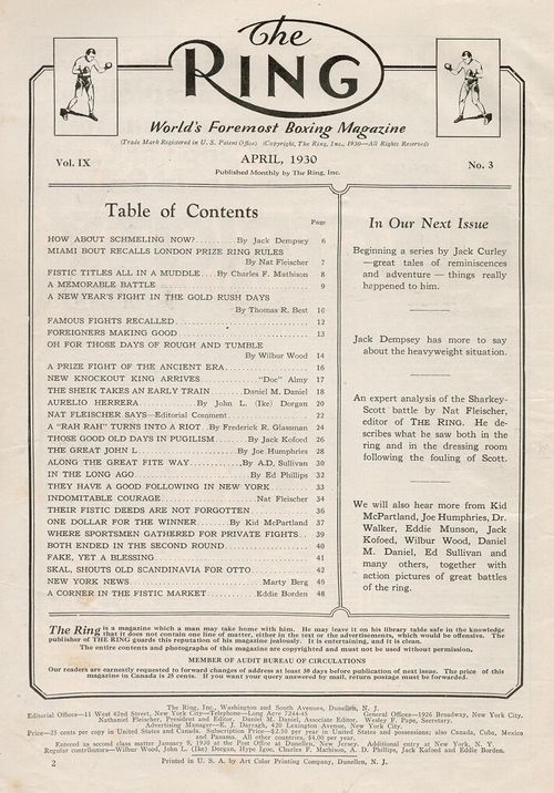 Table of Contents