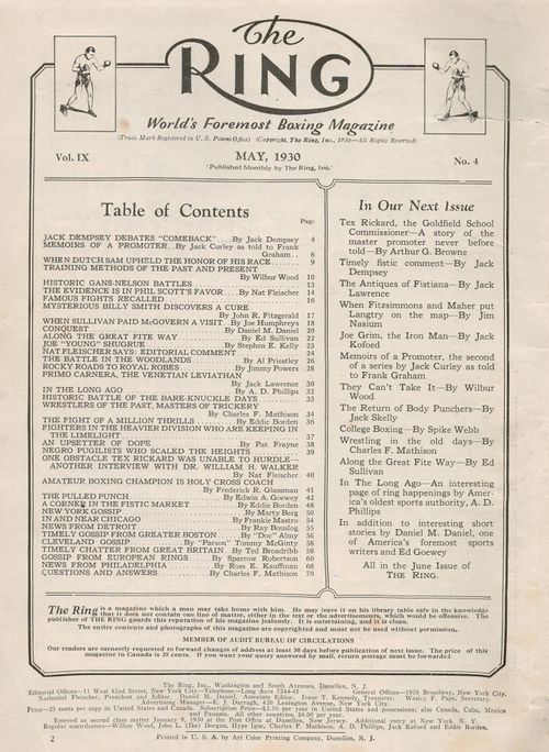 Table of Contents