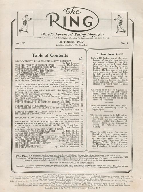 Table of Contents