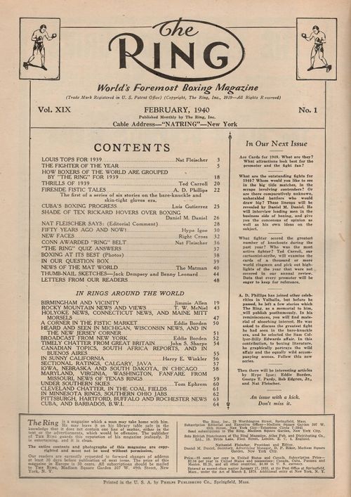 Table of Contents