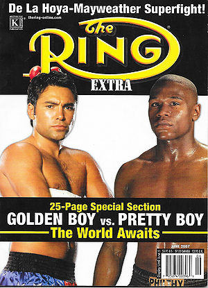 Cover with Oscar De La Hoya & Floyd Mayweather, Jr.